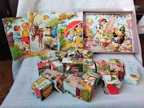 Altes würfelpuzzle 60er - altes, ca.60er